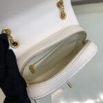 Chanel Mini Backpack Replica 11 Milk White With Gold Lock 18x20x11.5cm - Image 6
