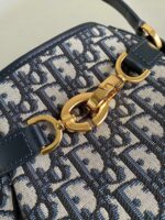Dior Cest Canvas Backpack Super Embroidered Pattern Black 24x10x24.5cm - Image 5