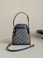Dior Cest Canvas Backpack Super Embroidered Pattern Black 24x10x24.5cm - Image 2