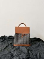 Goyard Mini Backpack Brown Super Quality Monogram Pattern Size 23x19cm - Image 7