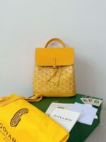 Goyard Mini Backpack Yellow Monogram Pattern 23x19cm - Image 7