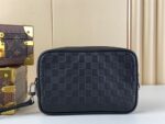 Louis Vuitton LV Clutch Bag Kasai Damier Graphite Black 24cm - Image 3