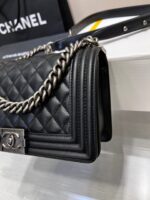 Chanel Boy Black Sliver Hardware Woman’s 20cm - Image 2