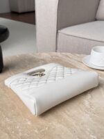Chanel Quilted Lambskin Shopping Bag In white - Image 6