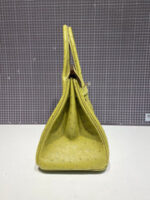 HN 30CM LIME OSTRICH LEATHER GOLD HARDWARE - Image 3