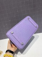 HN 30CM PURPLE OSTRICH LEATHER SILVER HARDWARE - Image 5