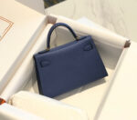 HN Mini Kelly Blue with gold-tone hardware - Image 4