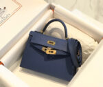 HN Mini Kelly Blue with gold-tone hardware - Image 2