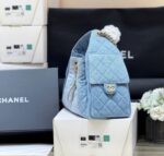 CHANEL 25 SMALL IN BLUE 30 DENIM GOLD HARDWARE - Image 3