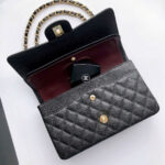 CHANEL FLAP BAG 25 IN BLACK CAVIAR LEATHER GOLD HARDWARE - Image 4