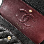 CHANEL FLAP BAG 25 IN BLACK CAVIAR LEATHER GOLD HARDWARE - Image 3