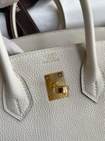 HN 25CM CREAM TOGO LEATHER GOLD HARDWARE - Image 6