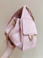 CHANEL 25 HANDBAG IN PASTEL PINK WITH GOLD HARDWARE - Image 5