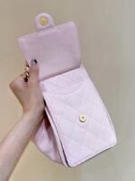 CHANEL 25 HANDBAG IN PASTEL PINK WITH GOLD HARDWARE - Image 7