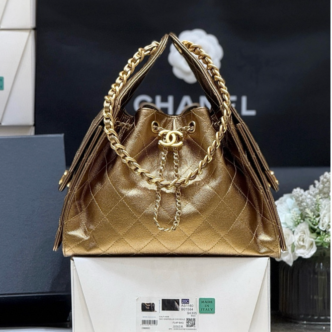 Image_20250615102056_92719da4-aecb-498d-85d0-6b42cc4367f8.png CHANEL 25 HANDBAG 30 IN GOLDEN BROWN WITH GOLD HARDWARE - Image 1