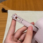 HN POCHETTE 22 IN LIGHT PINK SILVER HARDWARE - Image 3