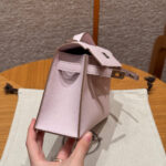 HN POCHETTE 22 IN LIGHT PINK SILVER HARDWARE - Image 2