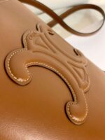 Celine Small Bucket Cuir Triomphe Brown Bucket Handbag 30x22x12cm - Image 7