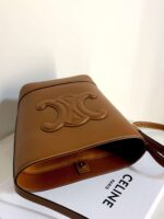 Celine Small Bucket Cuir Triomphe Brown Bucket Handbag 30x22x12cm - Image 8