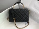 Chanel Handle Woman’s Handbags Demi Lock Gold With Leather 19cm - Image 8