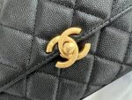 Chanel Handle Woman’s Handbags Demi Lock Gold With Leather 19cm - Image 5