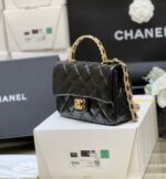 Chanel Mini Rectangular Flap With Top Handle Black 20cm - Image 4