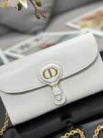Dior Bobby Women’s Crossbody Bag Super White Smooth Leather 21.5x12x4cm - Image 4