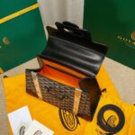 Goyard SAIGON Black Handbag With Wooden Handle 28cm - Image 3