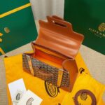 Goyard SAIGON Brown Handbag With Wooden Handle 28cm - Image 3
