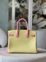 HN 30 Yellow/Rose Pink Togo Leather Gold Hardware - Image 4