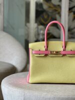 HN 30 Yellow/Rose Pink Togo Leather Gold Hardware - Image 5