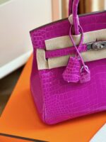 HN 25 Purple Genuine Crocodile Leather Palladium Hardware - Image 5