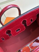 HN 25 Red Genuine Crocodile Leather Palladium Hardware - Image 5