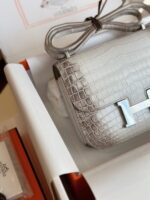 HN 19 Himalaya Genuine Crocodile Leather Palladium Hardware - Image 7