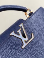 Louis Vuitton LV Capucines BB Woman’ Like Auth Navy Blue Handbags 27x18x9cm - Image 5