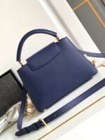 Louis Vuitton LV Capucines BB Woman’ Like Auth Navy Blue Handbags 27x18x9cm - Image 8