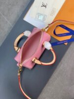 Louis Vuitton LV Nano Speedy Pink Mini Like Auth Shiny Leather Handbags 16x10x7.5cm - Image 5