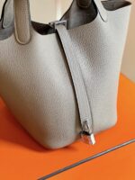 HN 18 Gray togo leather Sliver Hardware - Image 2