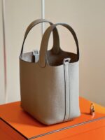 HN 18 Gray togo leather Sliver Hardware - Image 6