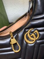 Gucci GG Marmont Half Moon Luxury Handbag Black 24cm - Image 7