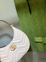 Gucci GG Marmont Half Moon Luxury Handbag White 24cm - Image 4