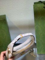 Gucci GG Marmont Half Moon Luxury Handbag White 24cm - Image 6