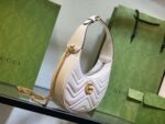 Gucci GG Marmont Half Moon Luxury Handbag White 24cm - Image 3