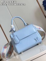 Louis Vuitton Clunny Blue Raised Pattern Handbags 20x16cm - Image 8