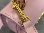 Celine Handle Shiny Wrinkled Leather Pink 15.5×11.5x5cm - Image 3
