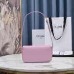 Celine Triomphe Handbag Replica 11 Pink Super Smooth Leather 20x12cm - Image 6