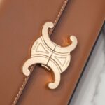 Celine Triomphe Brown Handbag Super Premium Super Smooth Leather 20x12cm - Image 2