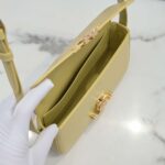 Celine Triomphe Handbag Bright Yellow Super Smooth Leather 20x12cm - Image 7