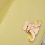 Celine Triomphe Handbag Bright Yellow Super Smooth Leather 20x12cm - Image 8