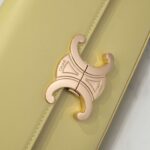 Celine Triomphe Handbag Bright Yellow Super Smooth Leather 20x12cm - Image 5